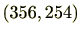 $\displaystyle (356,254)$