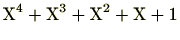 $ \mathrm{X}^4+\mathrm{X}^3+\mathrm{X}^2+\mathrm{X}+1$